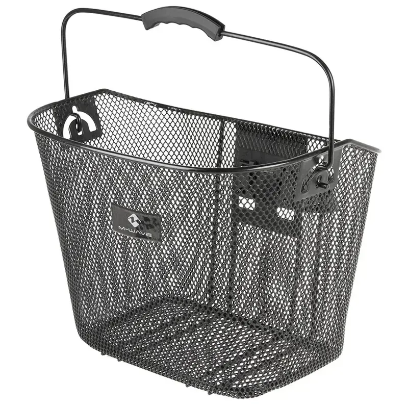 M-Wave BA-F Clip Bar Steel Front Basket In Black-1