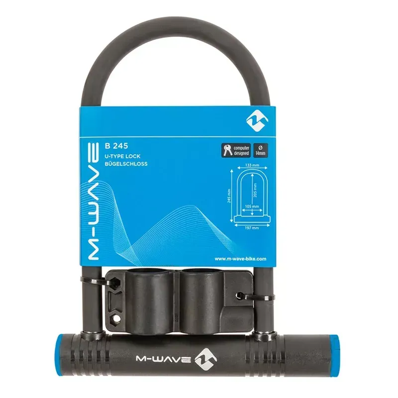 M-Wave B 245 Shackle U-Lock In Black-1