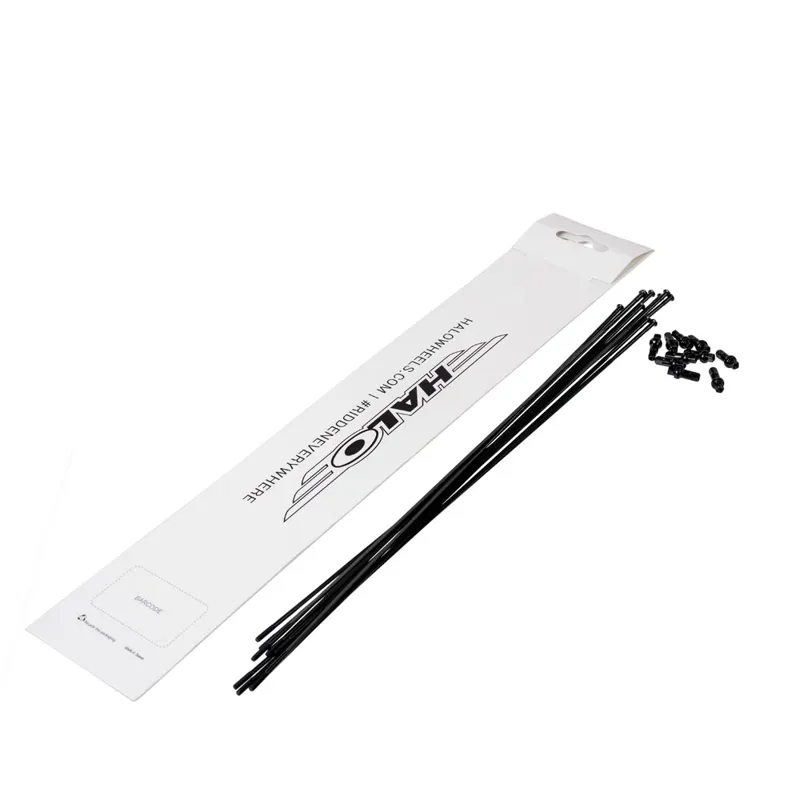Halo Aero Straight Pull Black Spokes 10 Pack