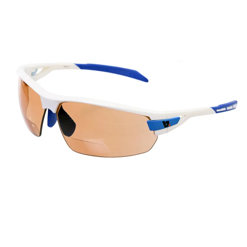 BZ Optics PHO Bi-focal Photochromic HD Lens in White with Blue Trim