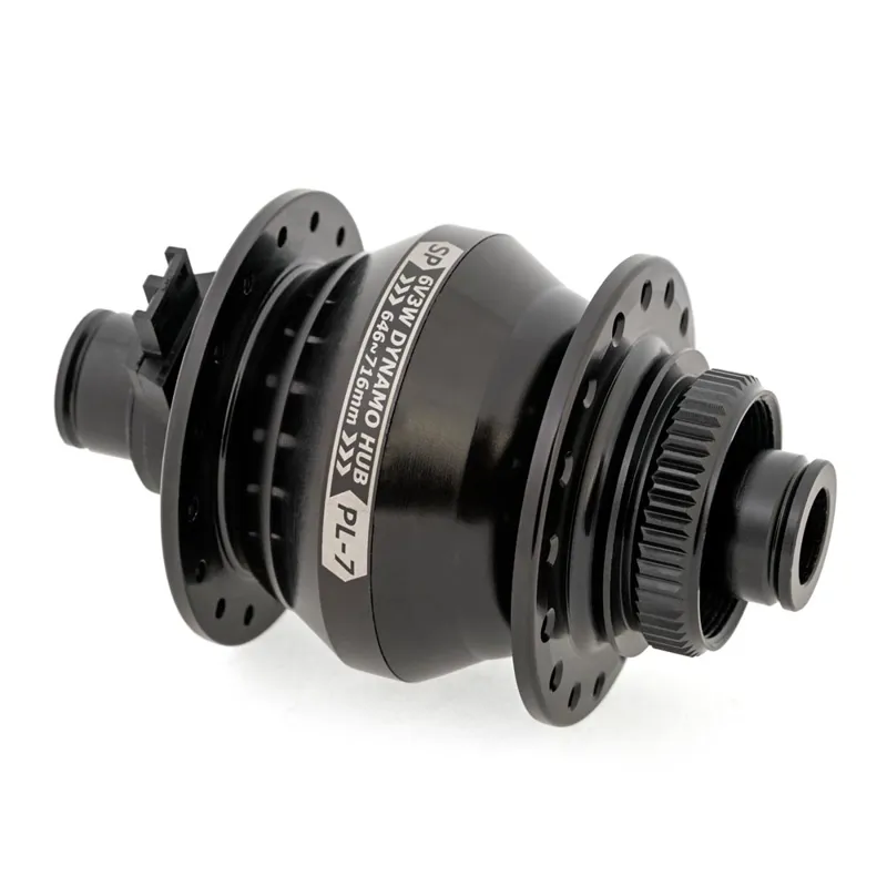SP PL-7 12mm Through Axle Dyno Hub Dynamo Front Hub in Black -1
