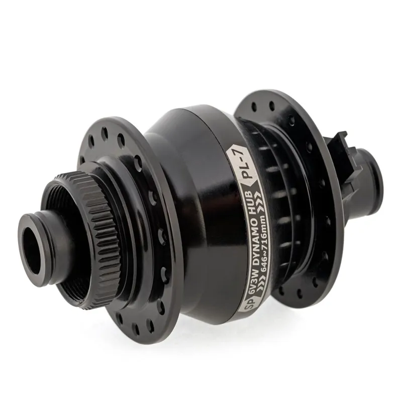 SP PL-7 12mm Through Axle Dyno Hub Dynamo Front Hub in Black -3