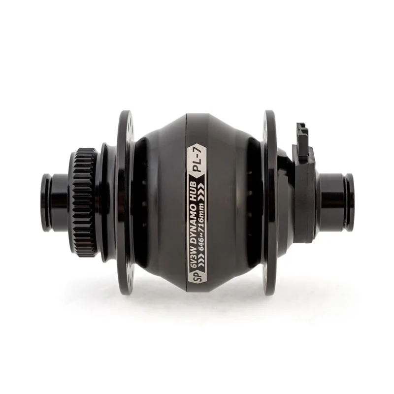 SP PL-7 12mm Through Axle Dyno Hub Dynamo Front Hub in Black -4