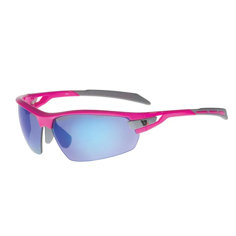 BZ Optics PHO Mirrored Glasses - Blue lens in Pink