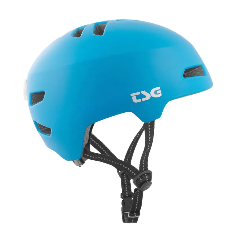 TSG Status Helmet Cyan With Integrated LED Light