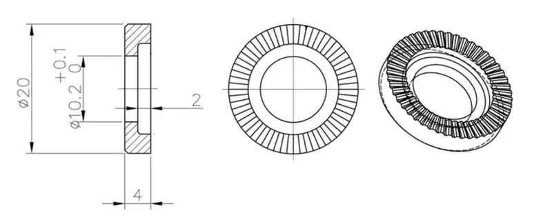 Halo Butch Axle Washers Black 10mm