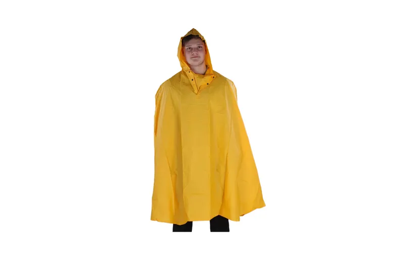 ETC Rain Cape With Hood Adult Yellow Poncho