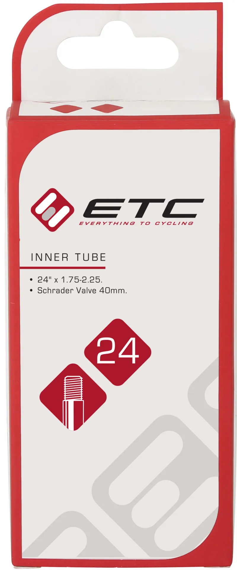 ETC 24x1.75 - 2.25 Inner Tube Schrader /Car Valve 