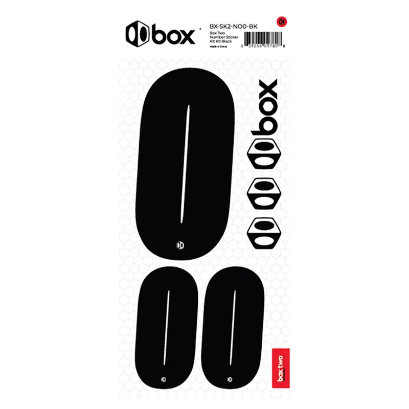 BOX BMX Two Number Sticker Kits - Black-1