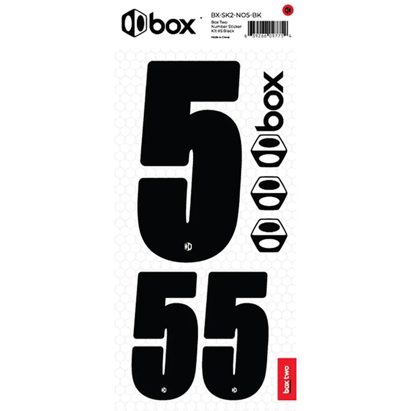 BOX BMX Two Number Sticker Kits - Black-6