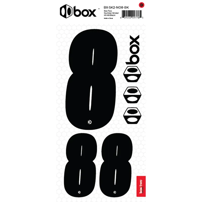 BOX BMX Two Number Sticker Kits - Black-9