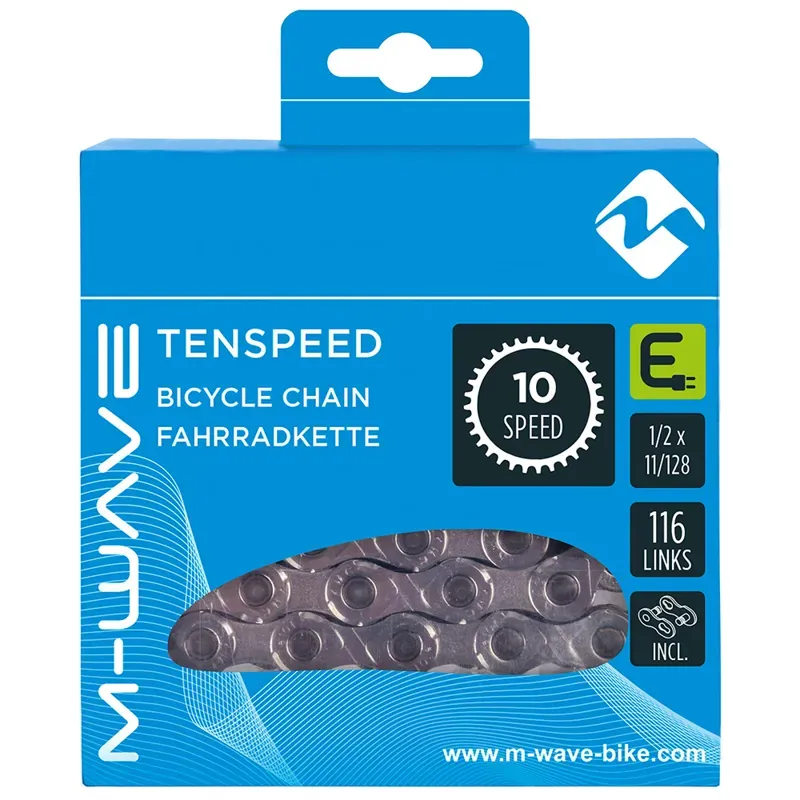 M-Wave E-Bike Chain - 10 Or 11 Speed - 116L Grey 1-1