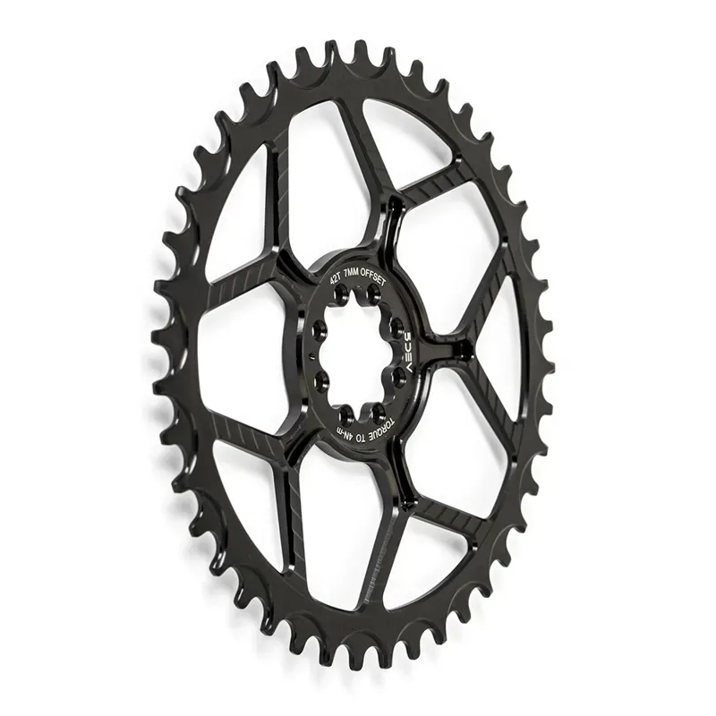 5Dev 8-Bolt Direct Mount Chainring Black 