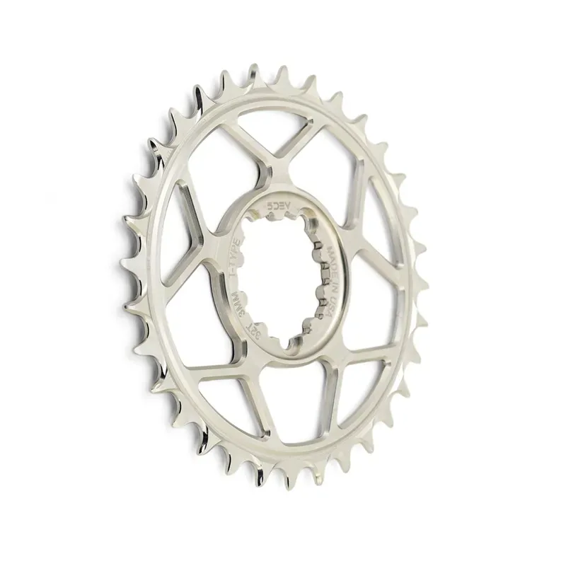 5Dev 3-Bolt Direct Mount T-Type Aluminium Chainring Raw Silver -1