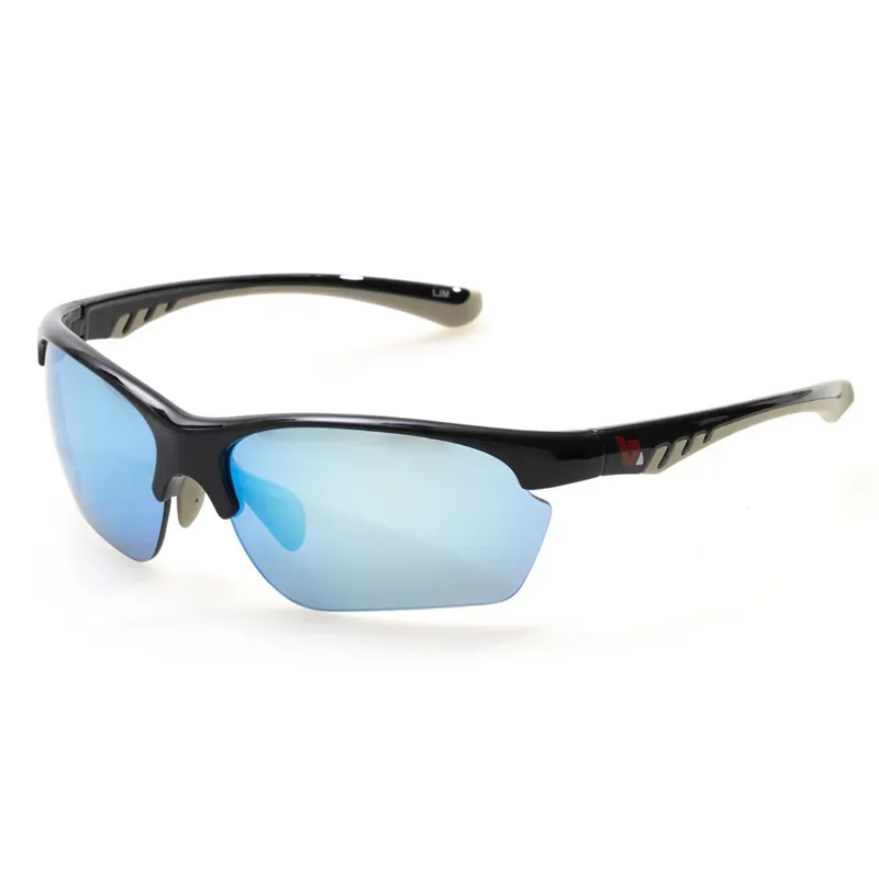 BZ Optics LJM Blue Mirrored Glasses in Black