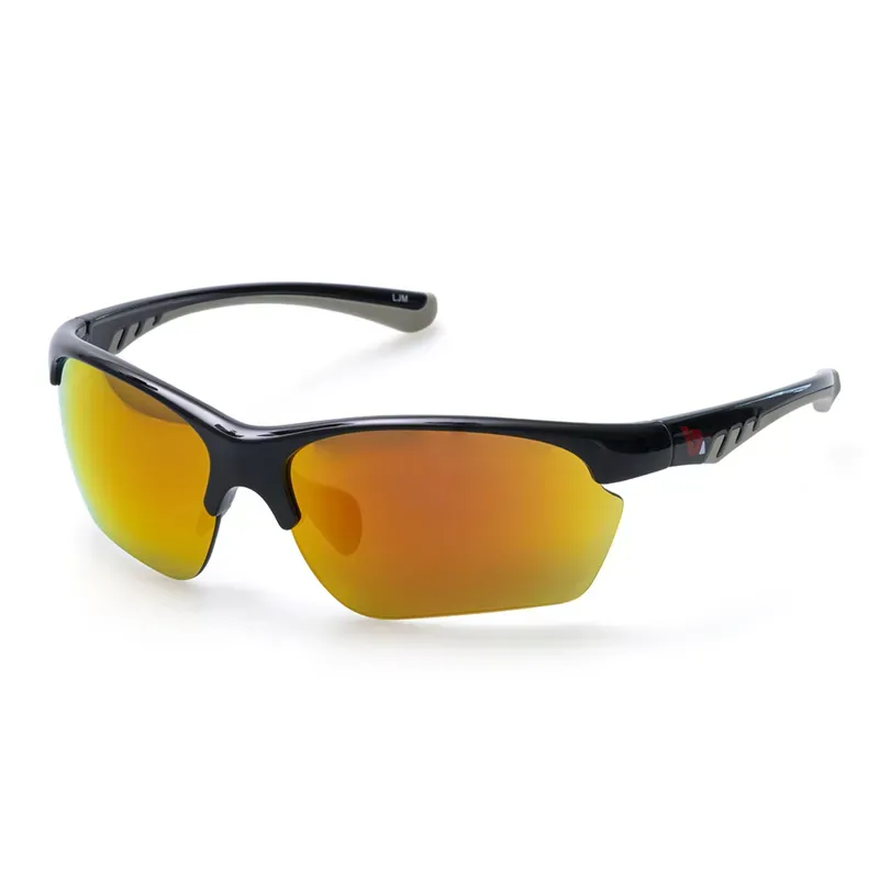 BZ Optics LJM Orange Mirrored Glasses in Black