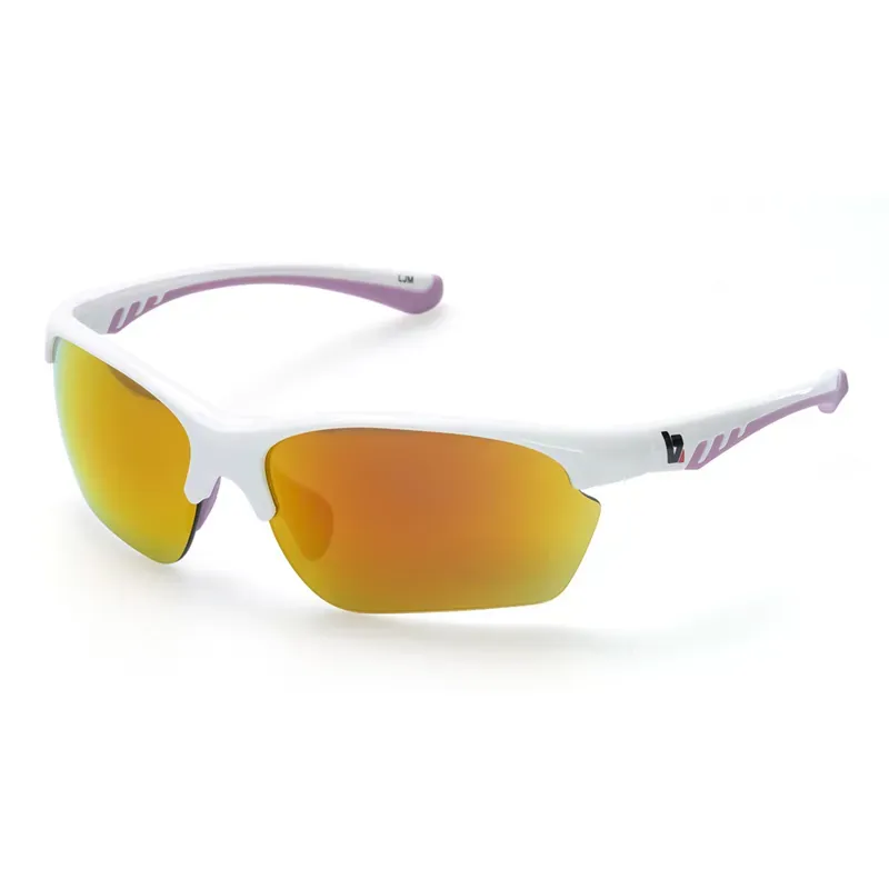 BZ Optics LJM Orange Mirrored Glasses in White