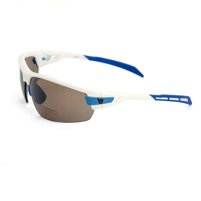 BZ Optics PHO Bi-focal HD Lens in White with Blue Trim
