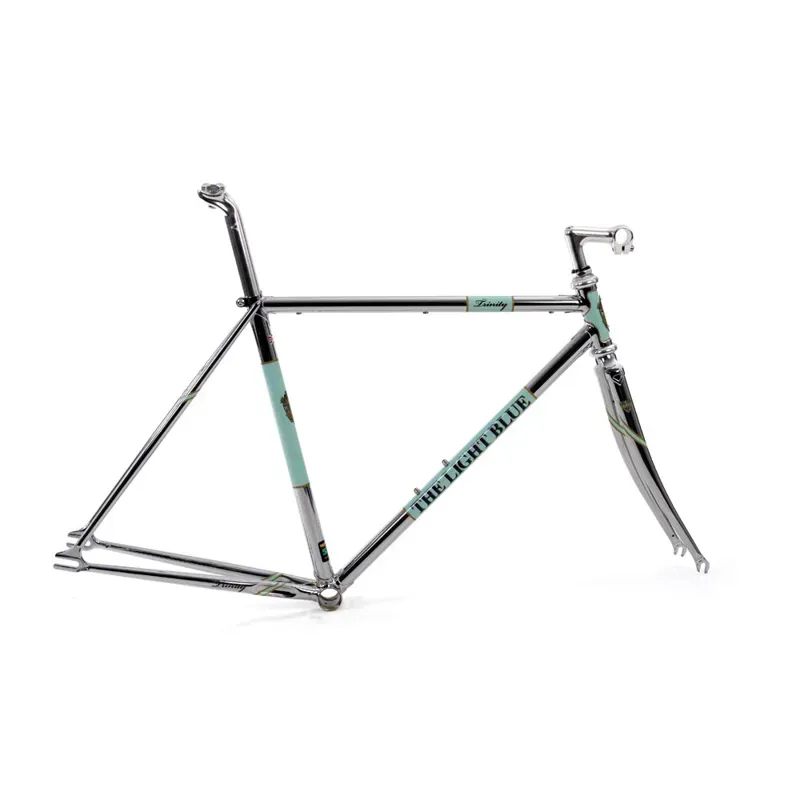 The Light Blue Trinity Track Frameset Chrome-3