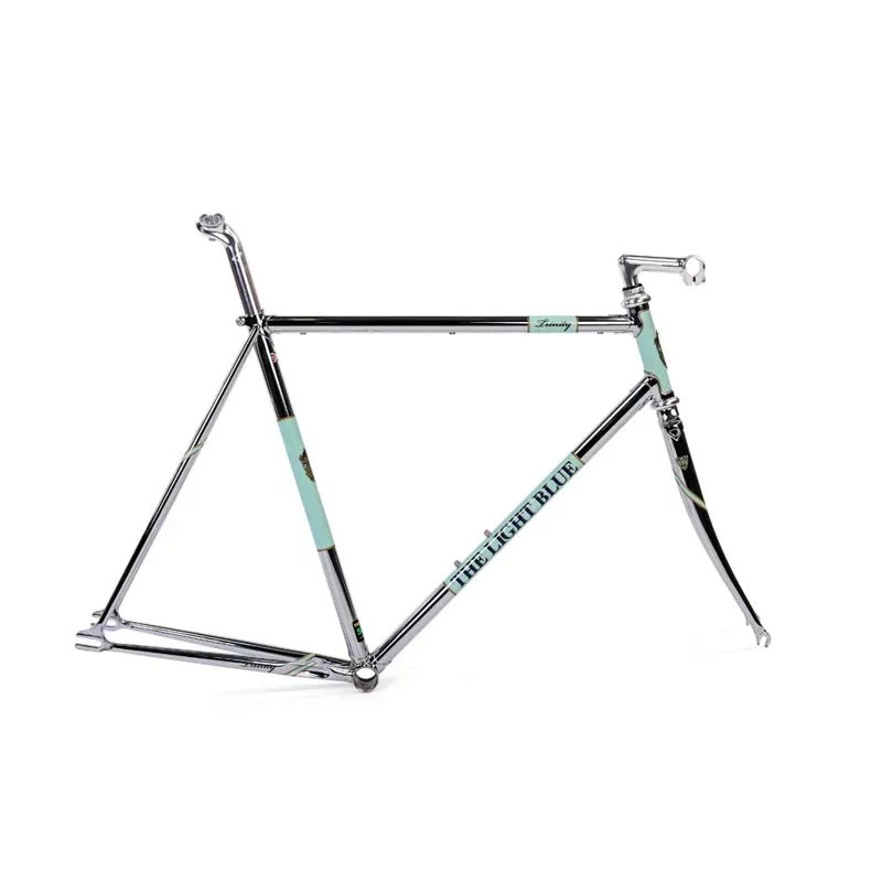 The Light Blue Trinity Track Frameset Chrome-2