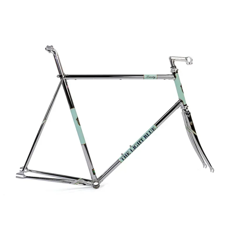 The Light Blue Trinity Track Frameset Chrome-4