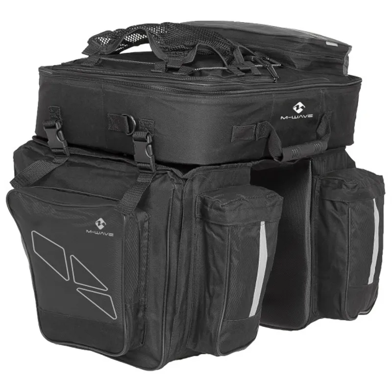 M-Wave Amsterdam Triple Pannier Bag Black 62l