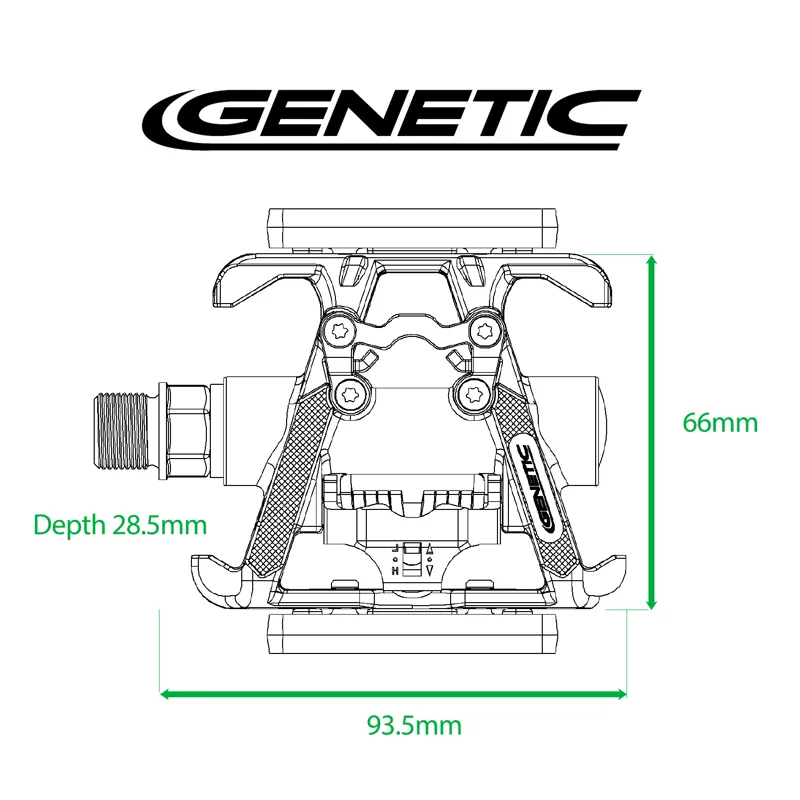Genetic Switch 9/16 Pedals in Silver-6
