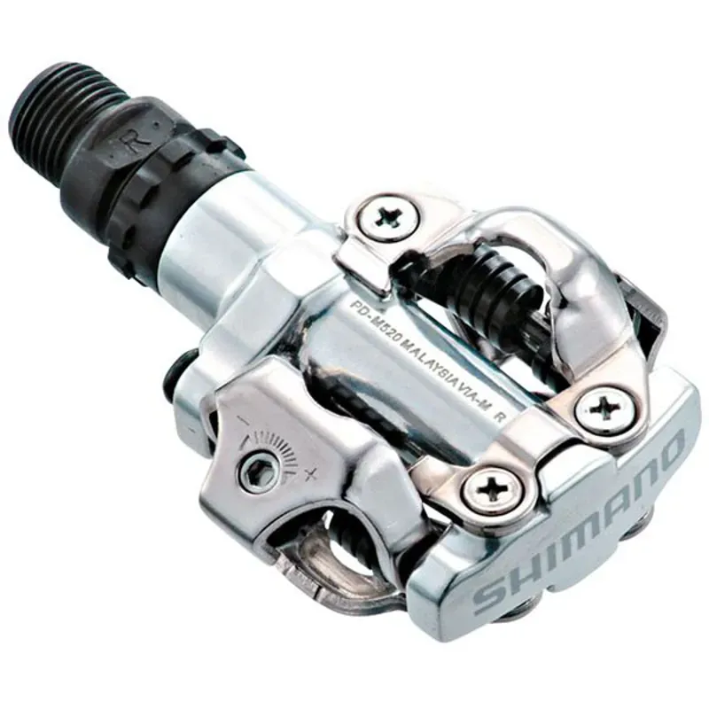 Shimano Pedals M520 9/16 Inches PD-M520 MTB SPD Pedals in Silver