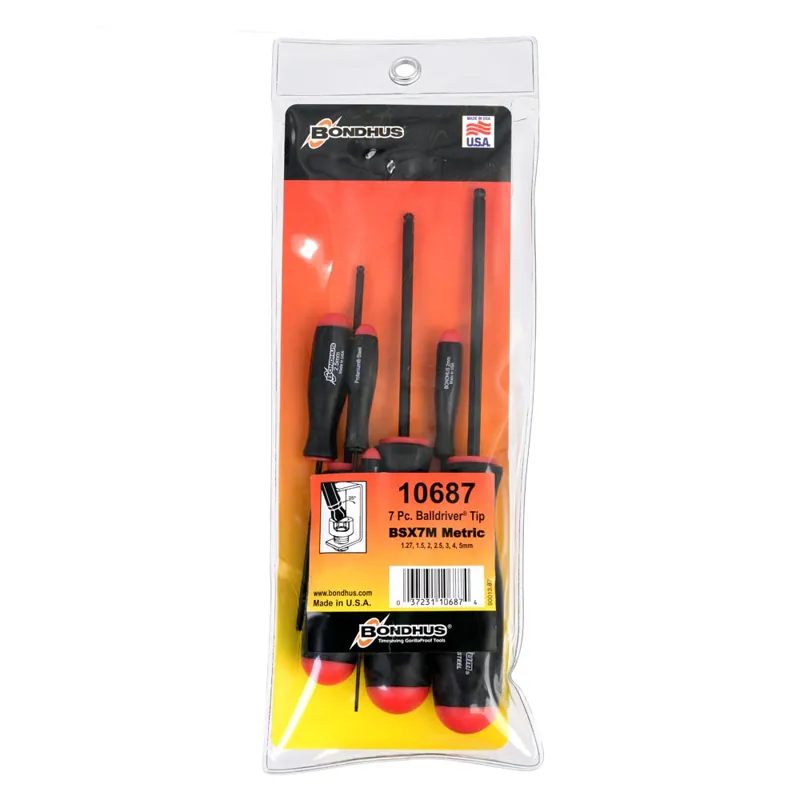 Ball Hex Screwdriver Set Red 1.27-5mm
