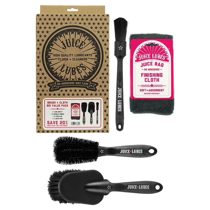 Juice Lubes 3 x Brush and Cloth Pack