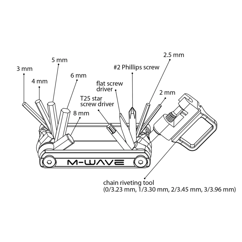 M-Wave Mini 15 Bicycle Multi-Tool-2