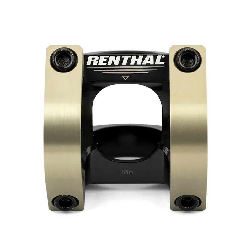 Renthal H/Bar Stems - Apex V2 in AluGold/Black - 31mm/40mm/50mm-1