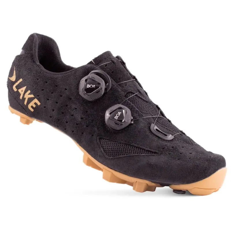 Lake MX238 BOA Wide Gravel Shoes in Black/Gum