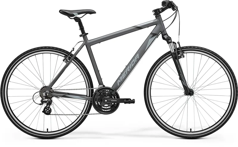 Merida Crossway 10-V Hybrid Bike in Grey