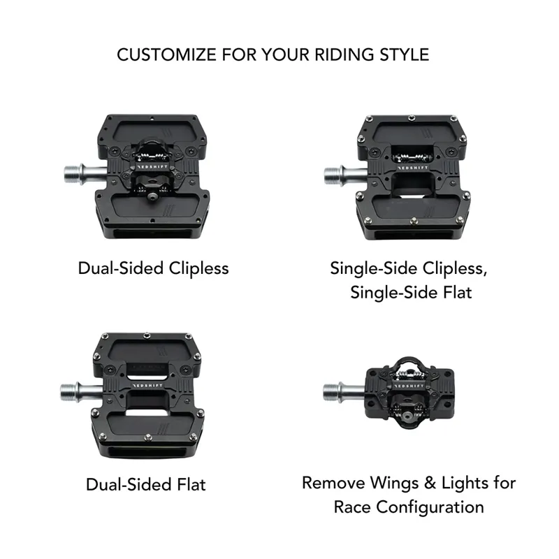 Redshift Arclight PRO Clipless Pedals in Black-1