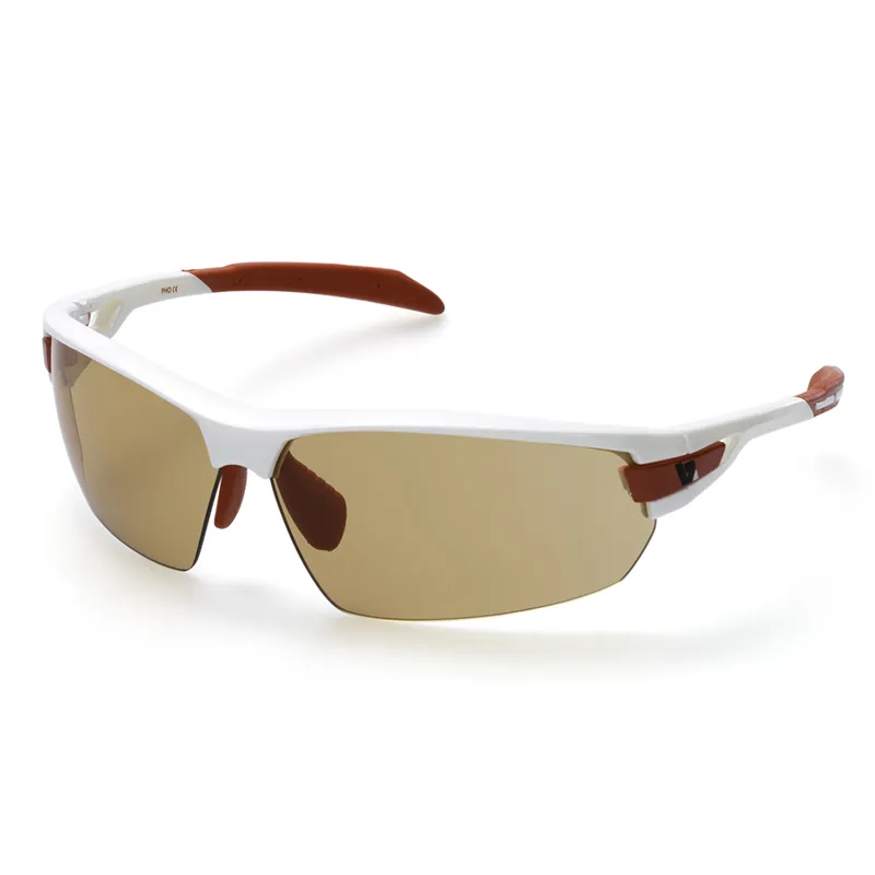 BZ Optics PHO Photochromic Glasses HD Lens in White with Red Trim