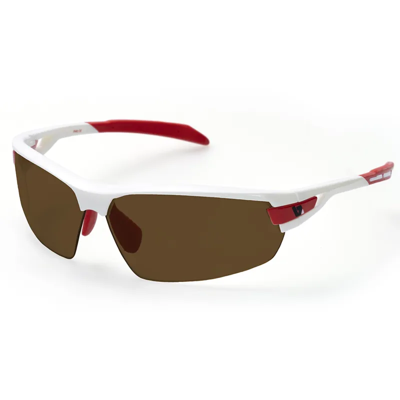 BZ Optics PHO HD Polarised Glasses in White with Red Trim