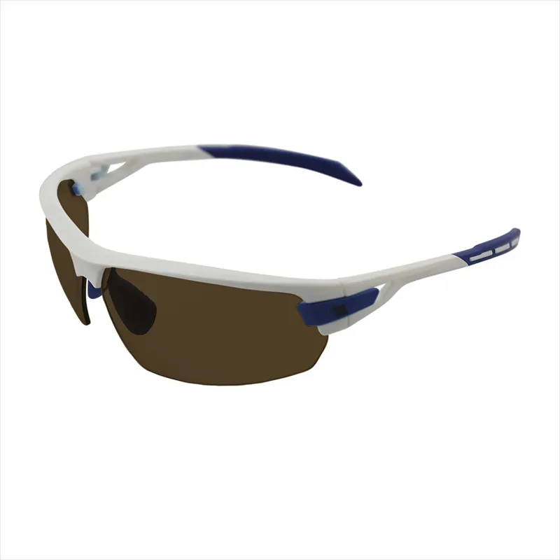 BZ Optics PHO HD Polarised Glasses in White with Blue Trim