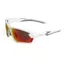 BZ Optics TOUR Mirrored Glasses with Revo Lenses in White + Red Lens