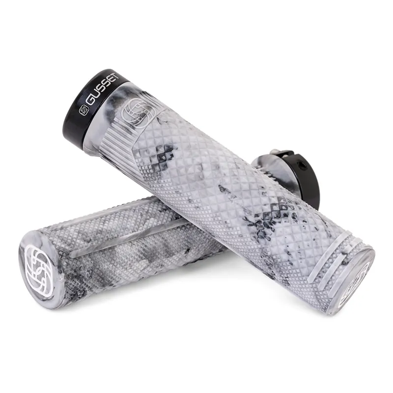 Gusset Grips Matt Jones S2 Lock on Grips in Grey Marble