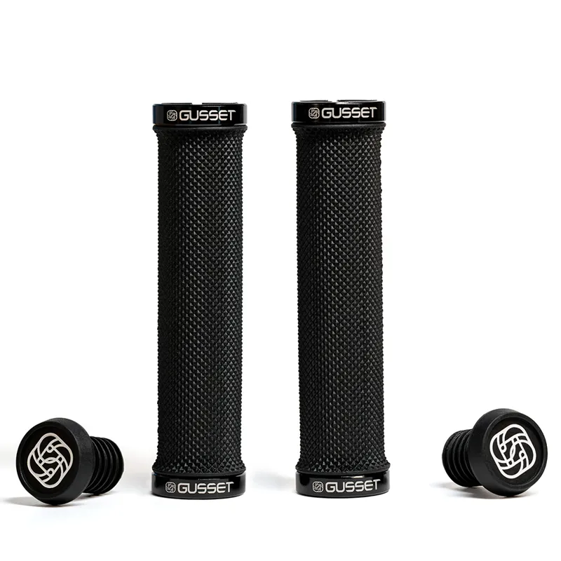 Gusset Grips - Double File Lock-On Firm Grips - Black-1