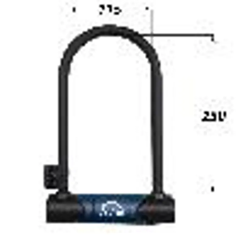 Squire Nevis 230 10C D-Lock And Cable Kit Black 230mm-2