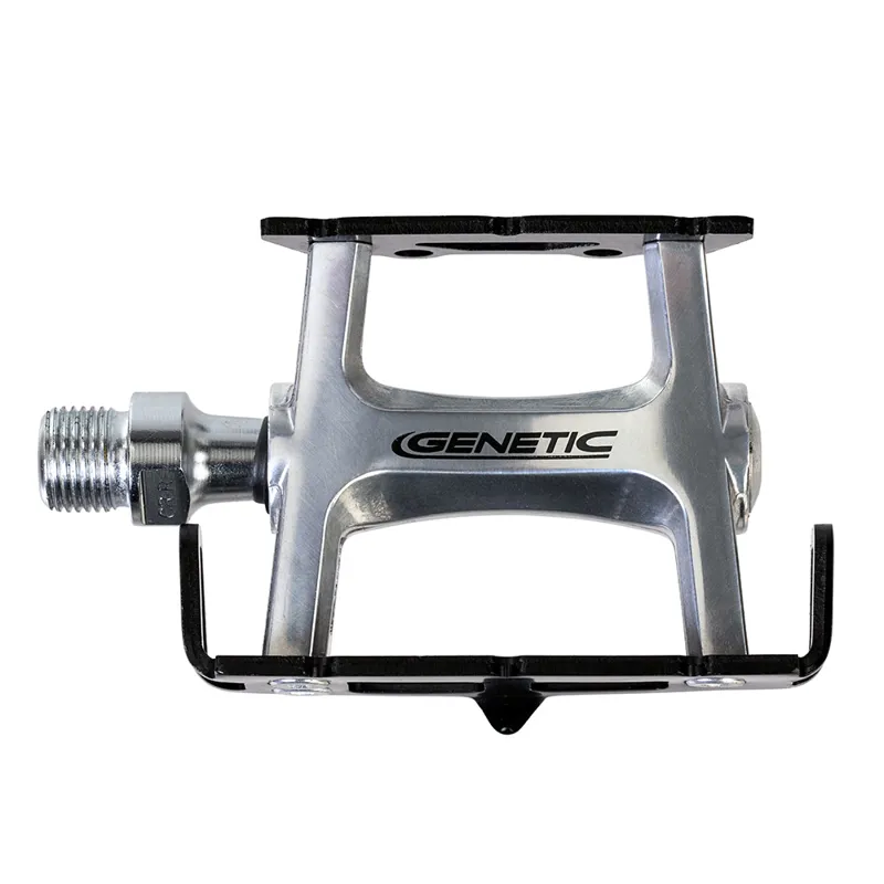 Genetic Pro Track Pedals in Silver/Black-1