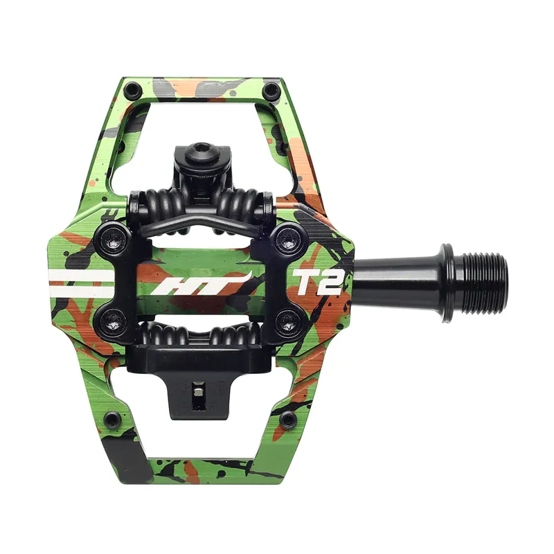 HT Components T2 Pedals in Green Camo