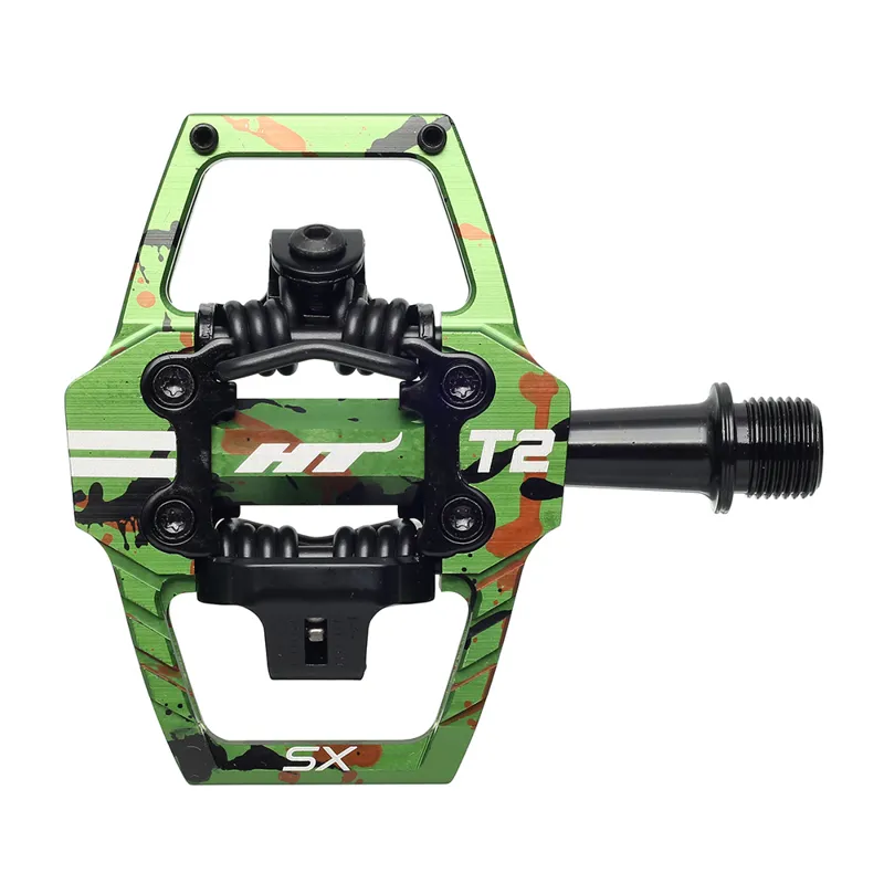 HT Components T2-SX Pedals in Green Camo