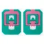 Redshift Mousetrap Pedal Adapters in Teal/Pink