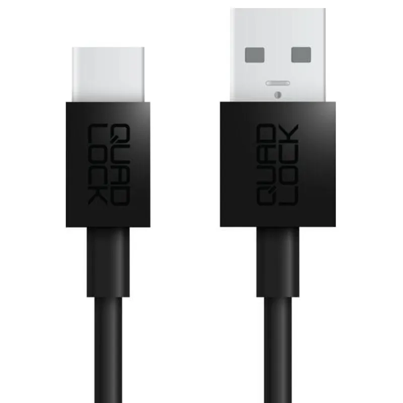 Quad Lock USB-A to USB-C 20cm Cable in Black