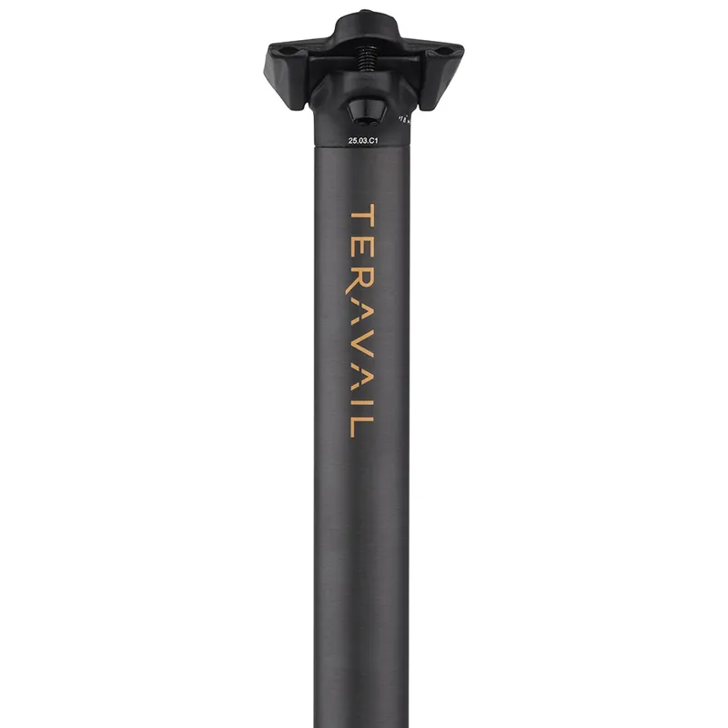 Teravail Stratum Carbon Seatpost 0 Offset in Black - 27.2/30.9/31.6mm-1