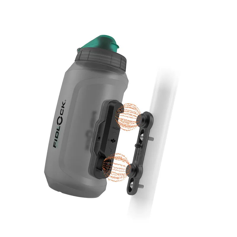 Fidlock TWIST 750 Bottle Compact + Bike Base in Smoke/Green - Antibac