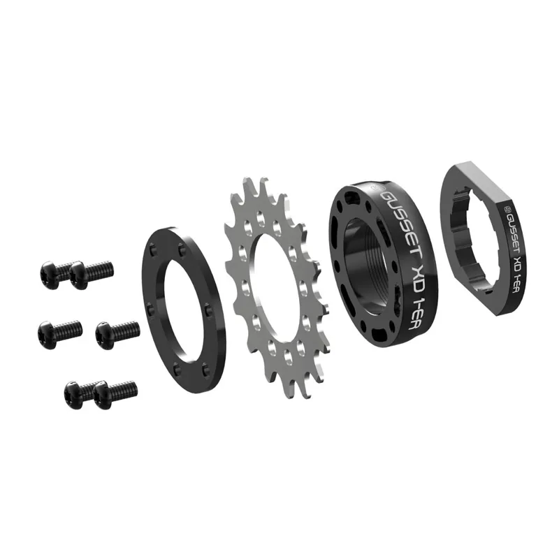 Gusset XD 1-ER Single Speed Kit 5/64 Black 16 Tooth